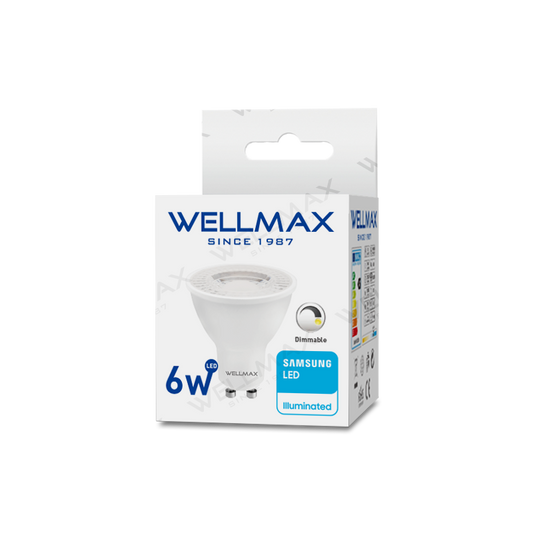 Wellmax Spotlight, Dimmable GU10, 7W, Cool White