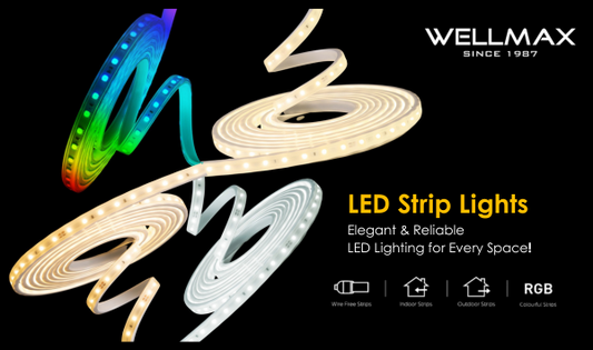 Wellmax RGB LED Strip Light, 6 W/m, Waterproof, Multi-Colors
