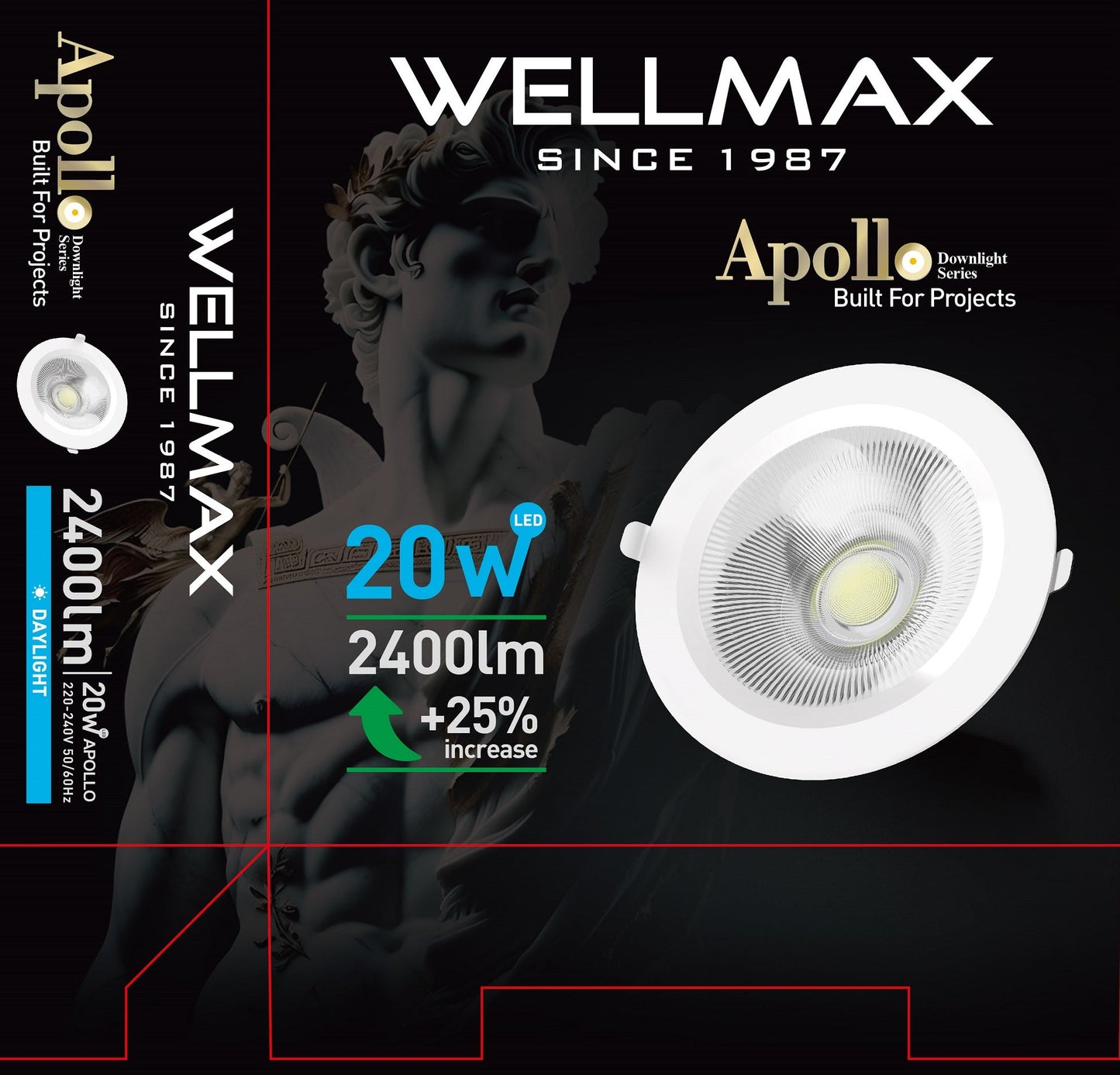 Wellmax Apollo Down Light 20 W - Cool White