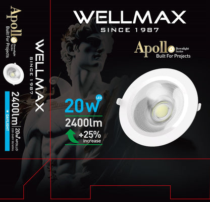 Wellmax Apollo Down Light 20 W - Cool White