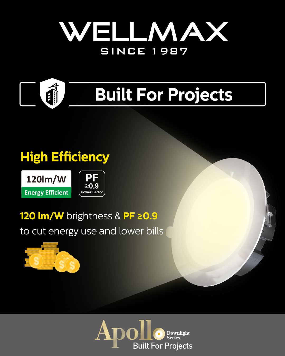 Wellmax Apollo Down Light 10 W - Cool White