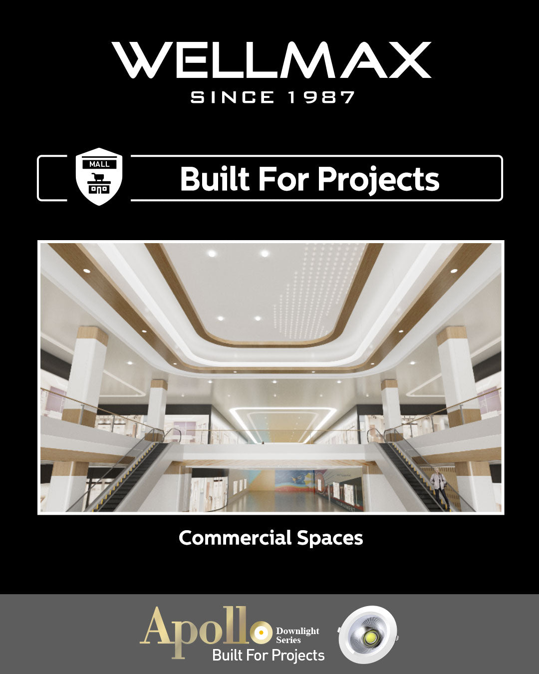 Wellmax Apollo Down Light 40 W - Cool White