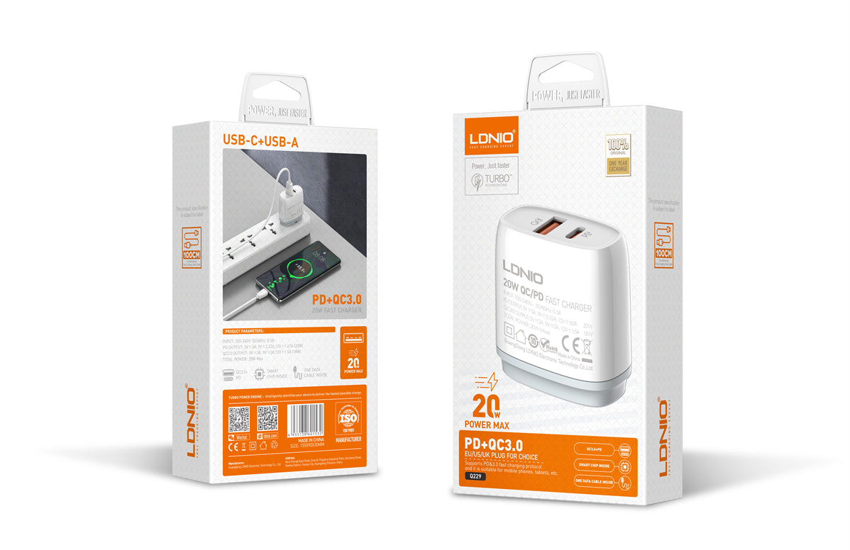 LDNIO Wall Charger 20W Q229