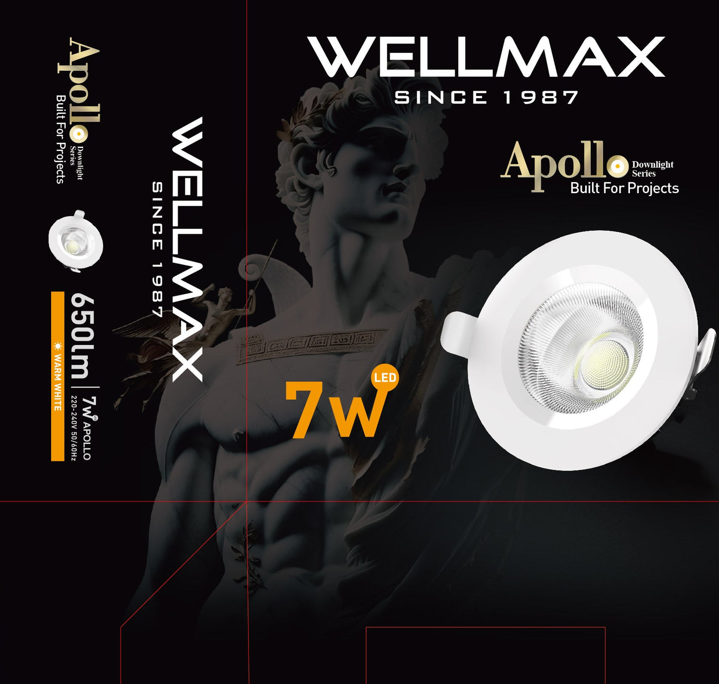 Wellmax Apollo Down Light 7 W - Warm White
