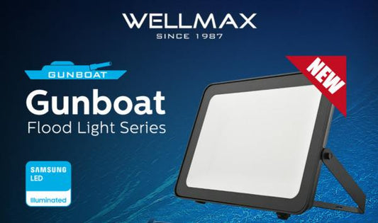 Wellmax Gunboat LED Flood Light, 200W, Cool White